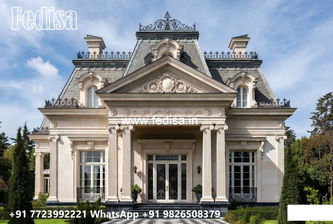 Classic House Design with Elegant Marble Staircase No-1174