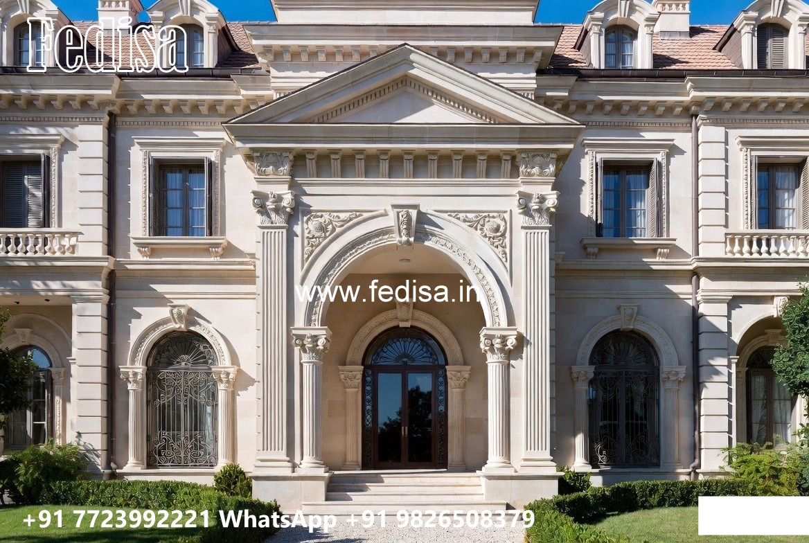 Classic Villa Design with Beautiful Garden Pathways No-1295