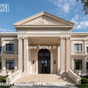 Classic Villa Design with Elegant Entrance Gate Ideas No-1329