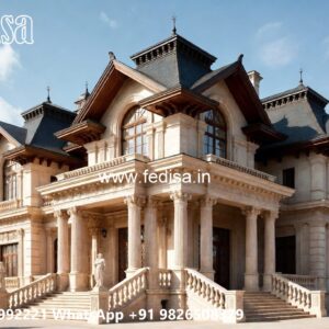 Classic House Design with Elegant Balcony Railings No-1607