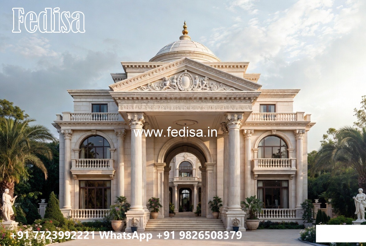 Classic House Design with Elegant Marble Staircase No-1624