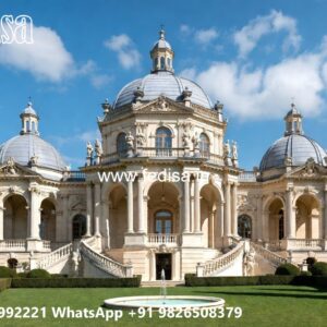 Classic Villa Design with Decorative Pillar Details No-1664
