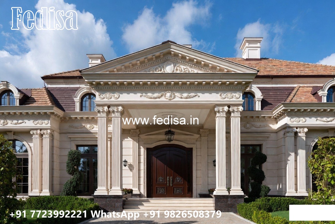 Classic Villa Design with Beautiful Roof Architecture No-1679