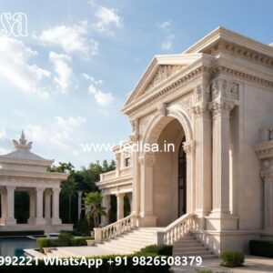 Classic Villa Design with Beautiful Garden Pathways No-1745