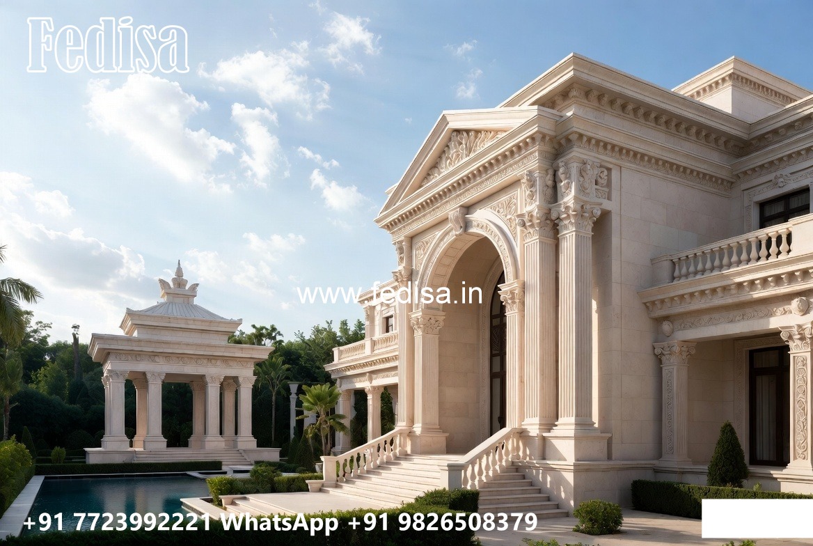 Classic Villa Design with Beautiful Garden Pathways No-1745