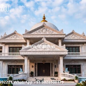 Classic Villa Design with Stylish Front Garden No-1793