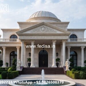 Classic Villa Design with Beautiful Garden Pathways No-2195