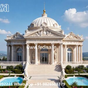 Classic Villa Design with Decorative Stone Cladding No-2224