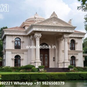 Classic Villa Design with Elegant Entrance Gate Ideas No-2229