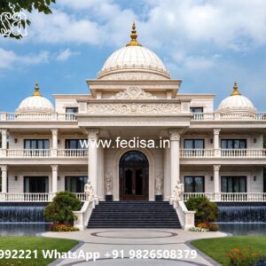 Classic Villa Design with Decorative Pillar Details No-2564
