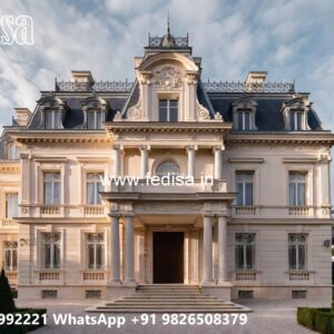 Classic Villa Design with Beautiful Front Yard Ideas No-2597