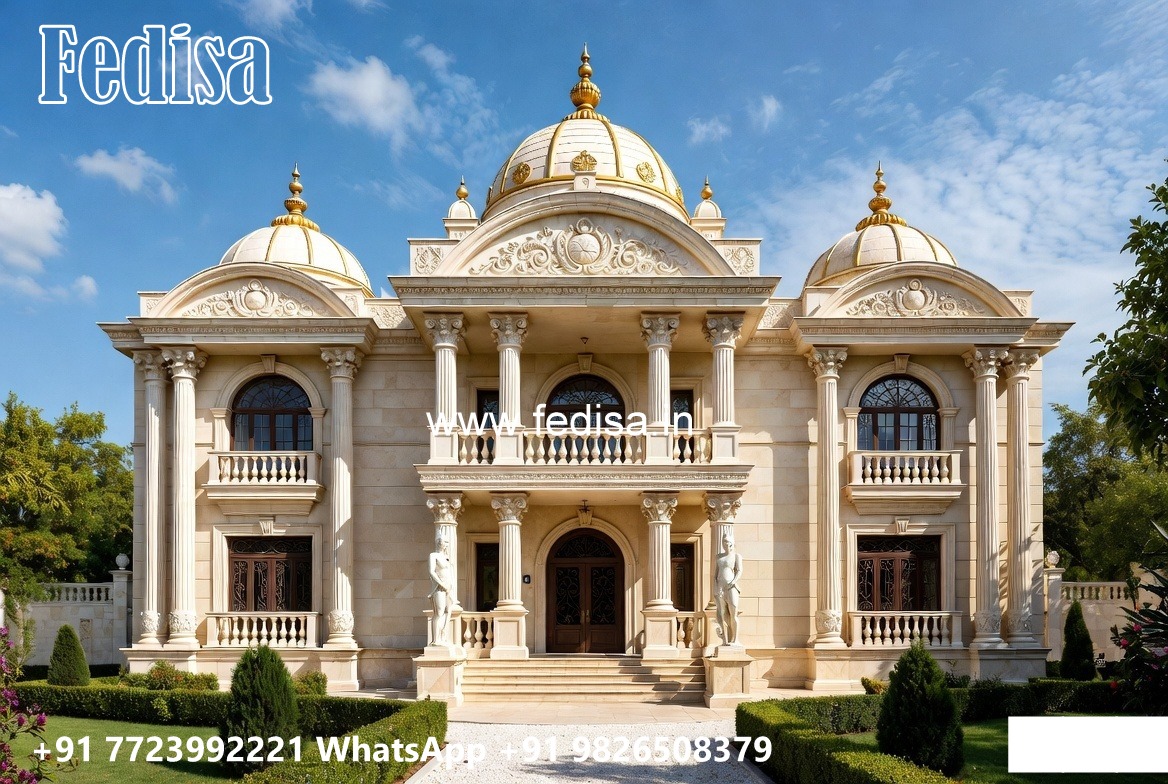 Classic Villa Design with Elegant Window Styling No-3038