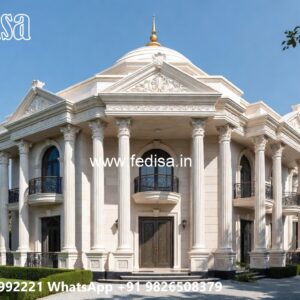 Classic Villa Design with Decorative Wooden Details No-3068