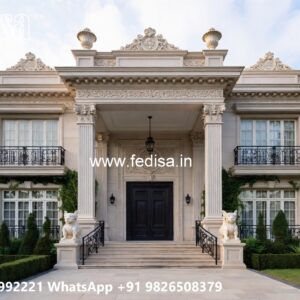 Classic Villa Design with Elegant Decorative Pillars No-3109
