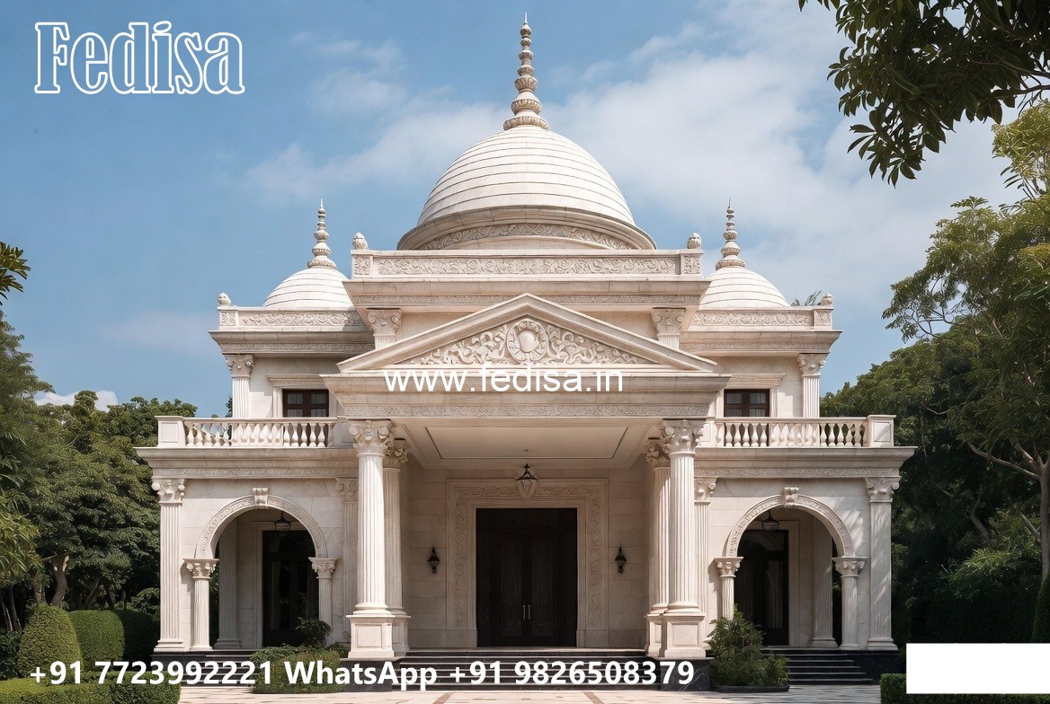 Classic Villa Design with Decorative Stone Cladding No-3124