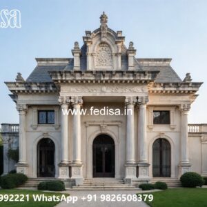 Classic Villa Design with Elegant Entrance Gate Ideas No-3129