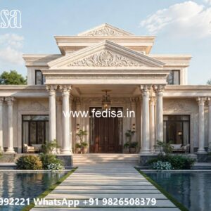 Classic House Design with Decorative Entry Door Ideas No-3417