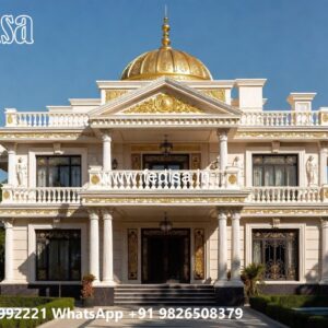 Classic House Design with Elegant Marble Staircase No-3424