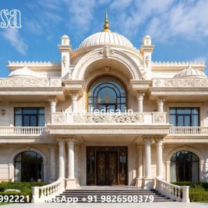 Classic Villa Design with Beautiful Balcony Railings No-3523