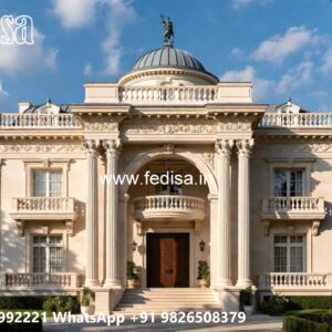 Classic Villa Design with Elegant Decorative Pillars No-3559