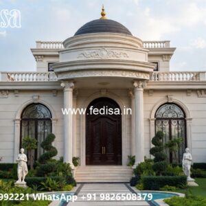 Classic Villa Design with Decorative Stone Cladding No-3574