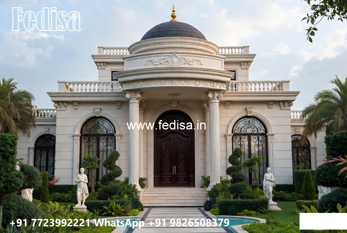 Classic Villa Design with Decorative Stone Cladding No-3574