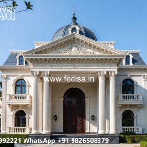 Classic Villa Design with Elegant Entrance Gate Ideas No-3579