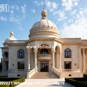 Luxury House Design with Grand Entrance and Elevation No-3608