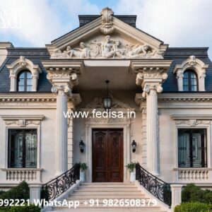 Classic House Design with Decorative Iron Railings No-3836