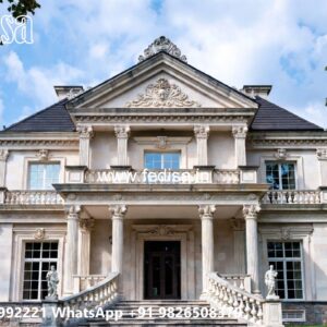 Classic Villa Design with Beautiful Balcony Railings No-3973